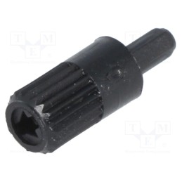 50 pcs : CA9MA 9005 BLACK - Knob, shaft knob, black, 10mm, for mounting potentiometers, CA9M