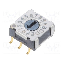10 pcs : MADR-16S - Encoding switch, HEX/BCD, Pos: 16, SMT, Rcont max: 80mΩ, M