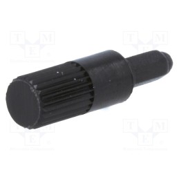 50 pcs : CA9MA 9004 - Knob, shaft knob, black, 13mm, for mounting potentiometers, CA9M