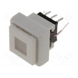 10 pcs : PB6135FBL-13 - Switch: keypad, Pos: 2, DPDT, 0.1A/30VDC, white, LED, red/green, THT