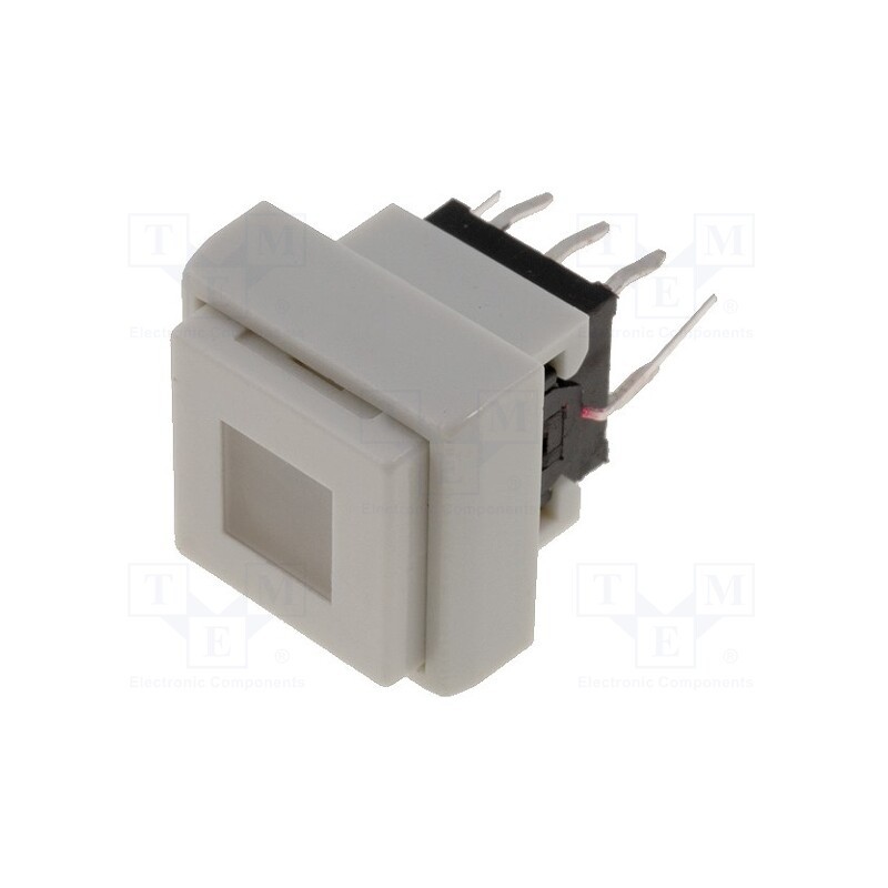 10 pcs : PB6135FBL-13 - Switch: keypad, Pos: 2, DPDT, 0.1A/30VDC, white, LED, red/green, THT