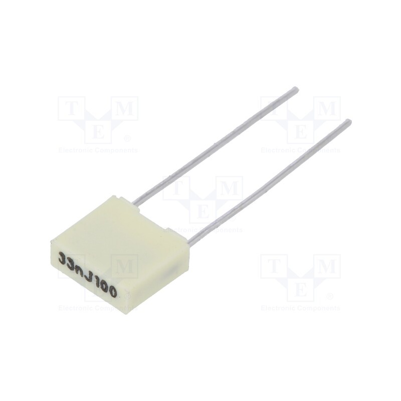 50 pcs : R82EC2330Z350J - Capacitor: polyester, 33nF, 63VAC, 100VDC, 5mm, ±5%, 7.2x2.5x6.5mm