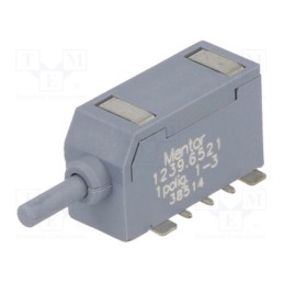10 pcs : 1239.6521 - Switch: push-button, Pos: 2, SPDT, 0.5A/60VAC, 0.5A/60VDC, ON-(ON)