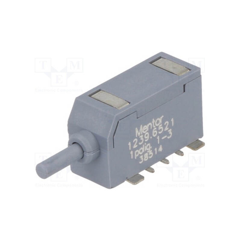 10 pcs : 1239.6521 - Switch: push-button, Pos: 2, SPDT, 0.5A/60VAC, 0.5A/60VDC, ON-(ON)