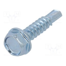 500 pcs : 1394673 - Screw, for metal, with flange, 4.2x19, Head: hexagonal, 7mm, zinc