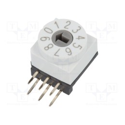 10 pcs : TDR-10H1 - Encoding switch, DEC/BCD, Pos: 10, THT, Rcont max: 80mΩ, 7Ncm, T/S/Q
