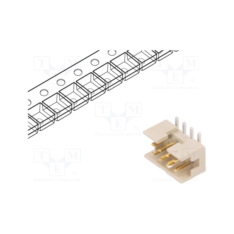 10 pcs : 98424-F52-08ALF - Socket, wire-board, male, Minitek, 2mm, PIN: 8, SMT, on PCBs, 2A, FCI