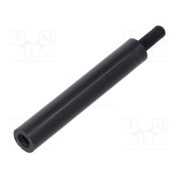 50 pcs : 285RDX35 - Screwed spacer sleeve, cylindrical, polyamide, M3, M3, 35mm, black