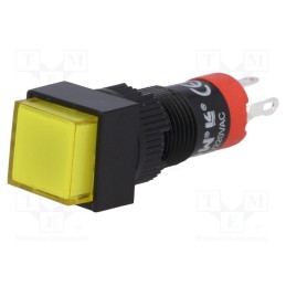 10 pcs : LAS3F-11Z/Y - Switch: push-button, Pos: 2, SPDT, 0.5A/250VAC, 1A/24VDC, ON-ON