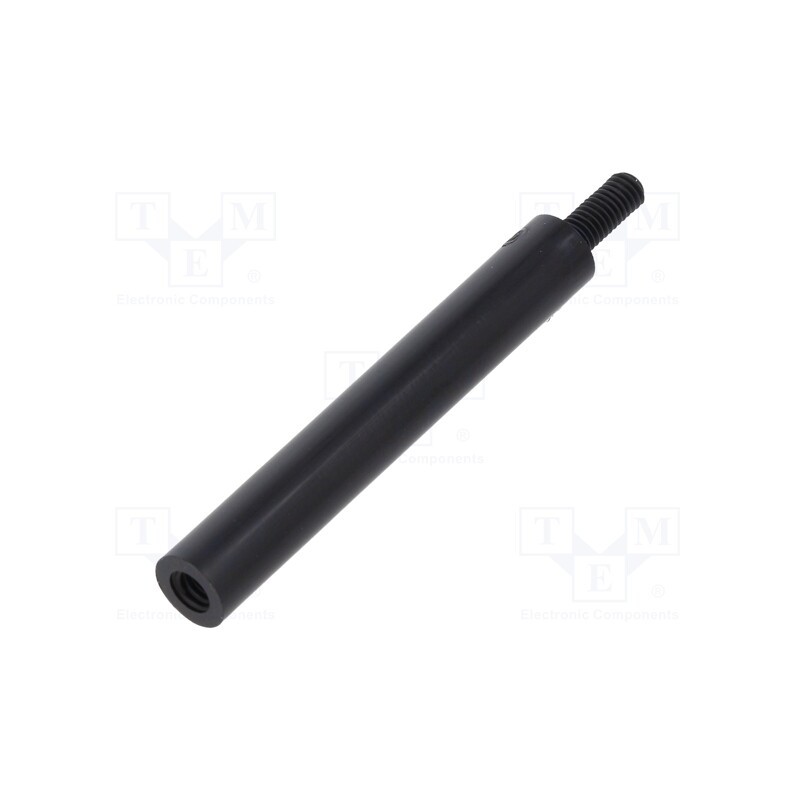 50 pcs : 285RDX40 - Screwed spacer sleeve, cylindrical, polyamide, M3, M3, 40mm, black