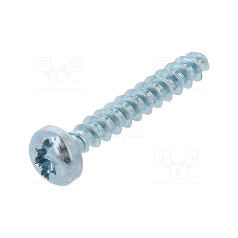 500 pcs : 8278113 - Screw, for plastic, 2.5x16, Head: cheese head, slotted,Torx®, zinc