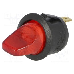10 pcs : R13-112BPW - ROCKER, SPST, Pos: 2, ON-OFF, 10A/250VAC, red, neon lamp, 230V, 50mΩ
