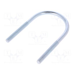 10 pcs : CB.8..61.110(2') - U-bolt, B, 1.25, steel, zinc, Thread len: 53mm, for fixing pipes