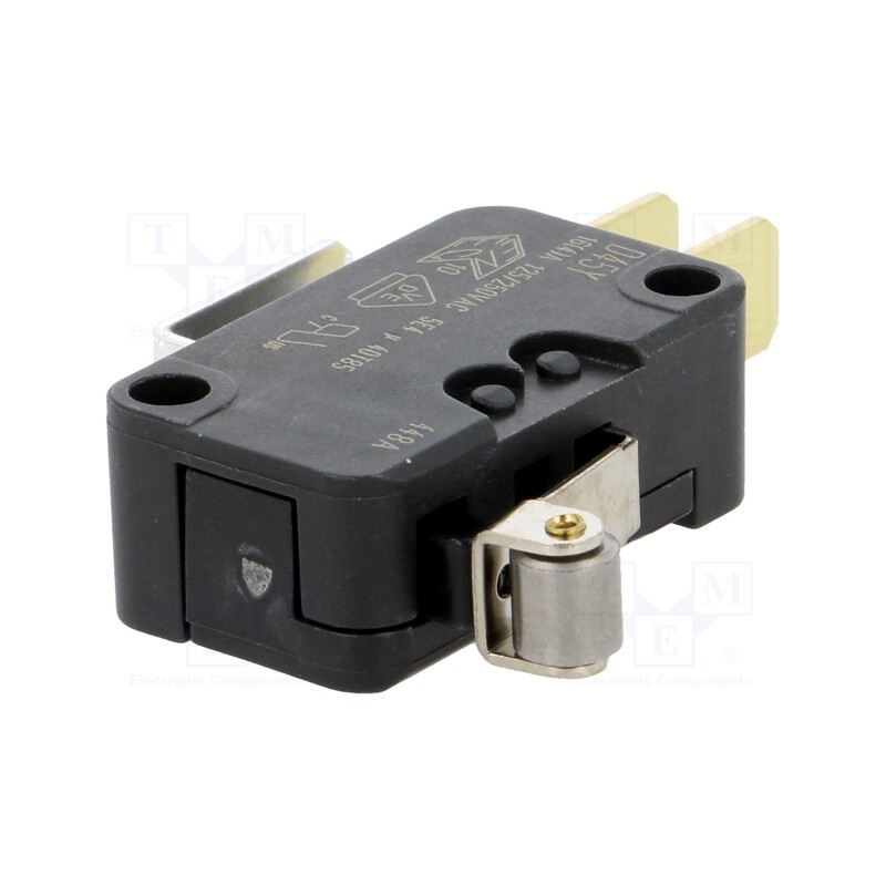 10 pcs : D453-V1RA - Microswitch SNAP ACTION, 16A/250VAC, with lever (with roller)