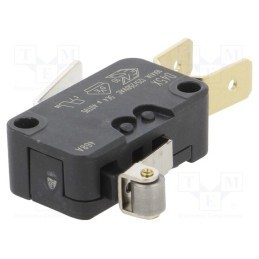 10 pcs : D459-V3RA - Microswitch SNAP ACTION, 16A/250VAC, with lever (with roller)