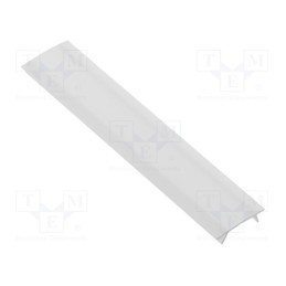 10 pcs : PA-OSMLGLAX1M-00 - Cover for LED profiles, white, 1m, push-in
