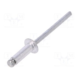 10 pcg : 70420 - Rivet, aluminium, Rivet diam: 4mm, L.rivet: 12.7mm, 50pcs.