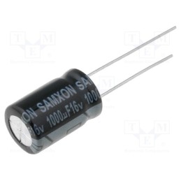 20 pcs : EKM108M1CG16RRSHP - Capacitor: electrolytic, THT, 1000uF, 16VDC, Ø10x16mm, Pitch: 5mm