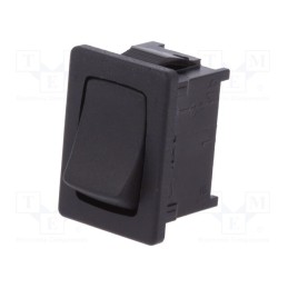 10 pcs : 1801.6122 - ROCKER, SPST, Pos: 2, ON-OFF, 12A/250VAC, black, IP40, none, 100mΩ