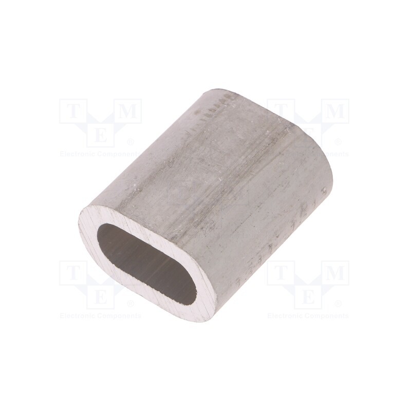 10 pcs : ZLA11 - Ferrule, aluminium, for rope, Ørope: 11mm, L: 39mm