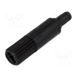 50 pcs : 14187-NE - Knob, shaft knob, black, h: 18.7mm, for mounting potentiometers