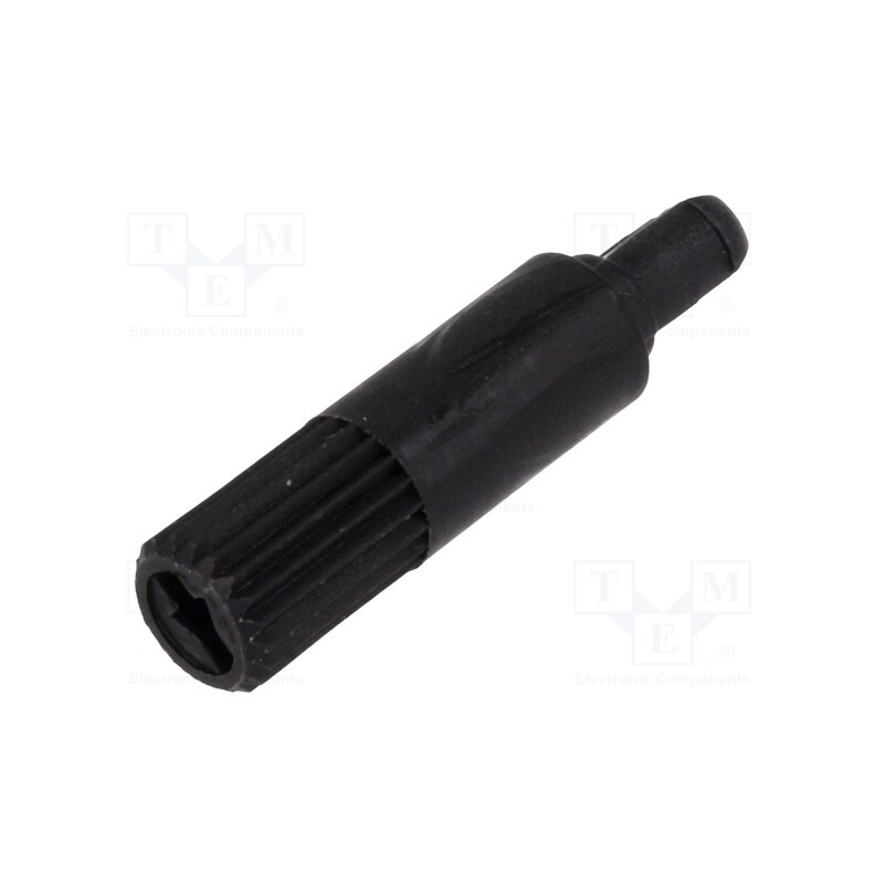 50 pcs : 14187-NE - Knob, shaft knob, black, h: 18.7mm, for mounting potentiometers