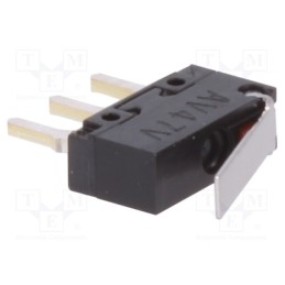 10 pcs : AV442461 - Microswitch SNAP ACTION, 0.1A/30VDC, with lever, SPDT, ON-(ON)