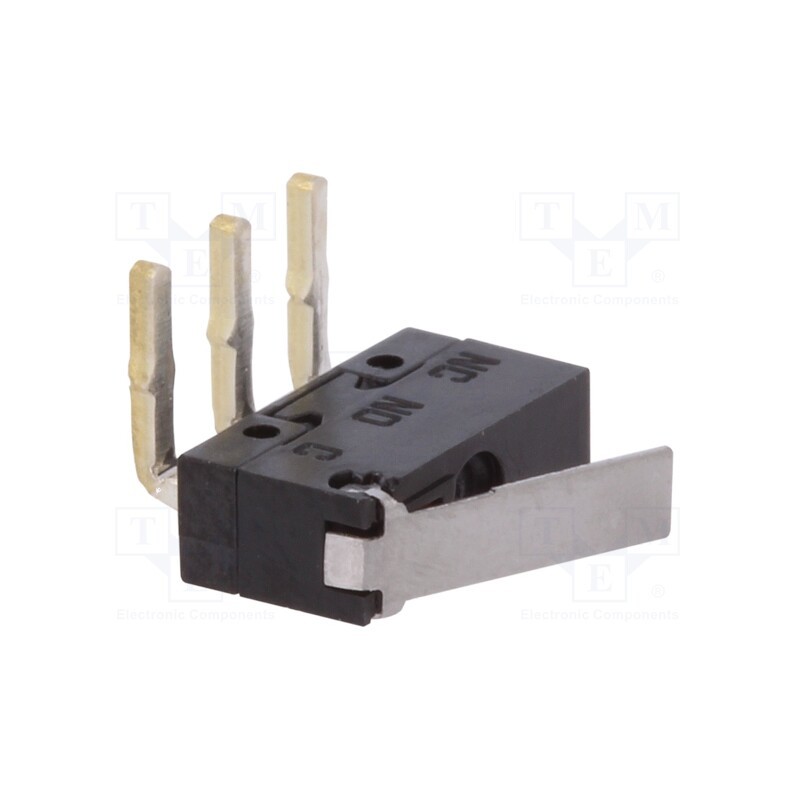 10 pcs : AV452461 - Microswitch SNAP ACTION, 0.1A/30VDC, with lever, SPDT, ON-(ON)