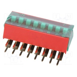 10 pcs : KAS2108ET - Switch: DIP-SWITCH, OFF-ON, 0.1A/50VDC, Pos: 2, -20÷85°C, THT, KAS