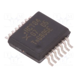 10 pcs : 74HCT04DB,112 - IC: digital, NOT, Ch: 6, CMOS,TTL, SMD, SSOP14, 4.5÷5.5VDC, , HCT