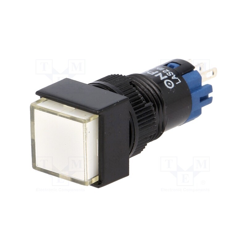 10 pcs : LAS2F-11/W - Switch: push-button, Pos: 2, SPDT, 0.5A/250VAC, 1A/24VDC, ON-(ON)