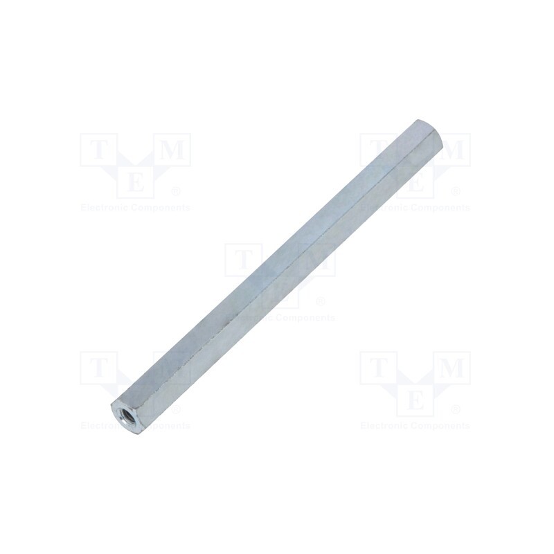50 pcs : 125X70 - Screwed spacer sleeve, 70mm, Int.thread: M3, hexagonal, steel
