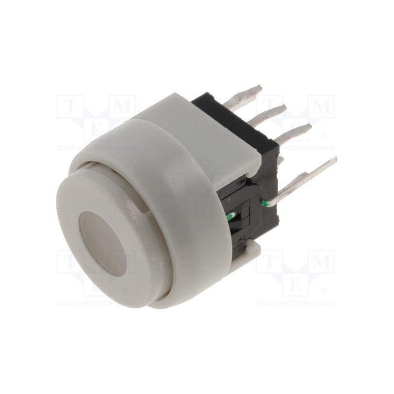 10 pcs : PB6136FBL-13 - Switch: keypad, Pos: 2, DPDT, 0.1A/30VDC, white, LED, red/green, THT