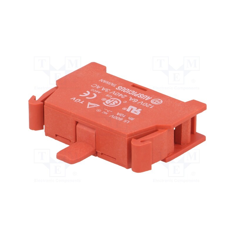 10 pcs : B-1/C - Contact block, 22mm,30mm, -20÷60°C, front fixing, Contacts: NC