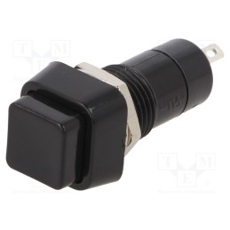 10 pcs : PS1023ABLK - Switch: push-button, Pos: 2, SPST, 3A/125VDC, OFF-(ON), on panel