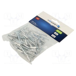 10 pcg : HT2C170 - Rivet, aluminium, Rivet diam: 4.8mm, L.rivet: 15mm, 50pcs.