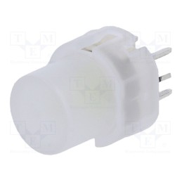 10 pcs : D6RLWHF1 LFS - Switch: push-button, Pos: 2, SPST-NO, 0.01A/35VDC, LED, white, THT