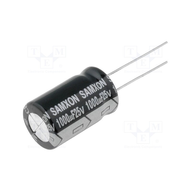 20 pcs : EGT108M1EG20RR40P-R - Capacitor: electrolytic, low ESR, THT, 1000uF, 25VDC, Ø10x20mm