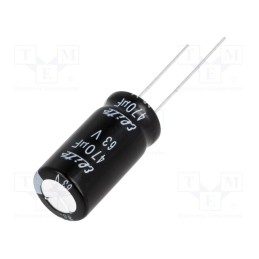 20 pcs : PF1J471MNN1225 - Capacitor: electrolytic, THT, 470uF, 63VDC, Ø12.5x25mm, Pitch: 5mm