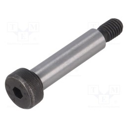 10 pcs : ISO 7379-10-M8-40 - Shoulder screw, steel, M8, 1.25, Thread len: 13mm, hex key, HEX 5mm