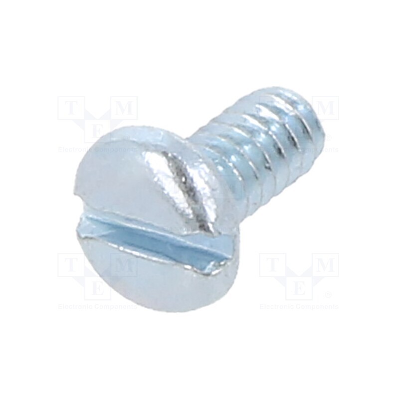 500 pcs : 9300 - Screw, UNC4-40x6.4, Head: cheese head, slotted, steel, zinc