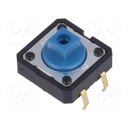 10 pcs : B3F-5051 - Microswitch TACT, SPST-NO, Pos: 2, 0.05A/24VDC, THT, none, 1.27N