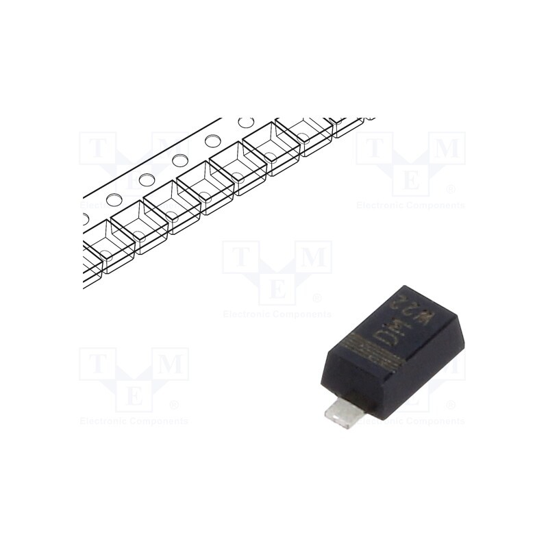 50 pcs : BZT52H-B5V6,115 - Diode: Zener, 0.375/0.83W, 5.6V, SMD, , SOD123F, Ir: 1uA