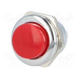 10 pcs : R13-507MA-BR - Switch: push-button, Pos: 2, SPST-NO, 3A/250VAC, OFF-(ON), on panel