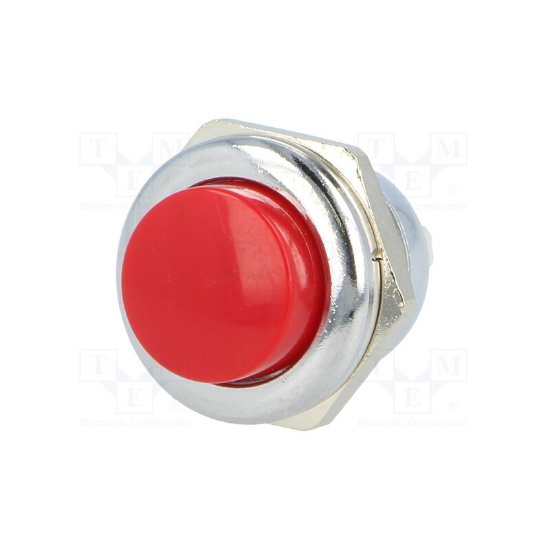 10 pcs : R13-507MA-BR - Switch: push-button, Pos: 2, SPST-NO, 3A/250VAC, OFF-(ON), on panel