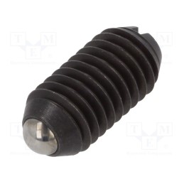 10 pcs : GN 615-M8-K - Ball latch, steel, Thread: M8, 16mm, F1: 18N, F2: 31N, Cut: slotted