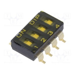10 pcs : SBS 1004 - Switch: DIP-SWITCH, OFF-ON, 0.025A/24VDC, Pos: 2, -40÷85°C, SMD