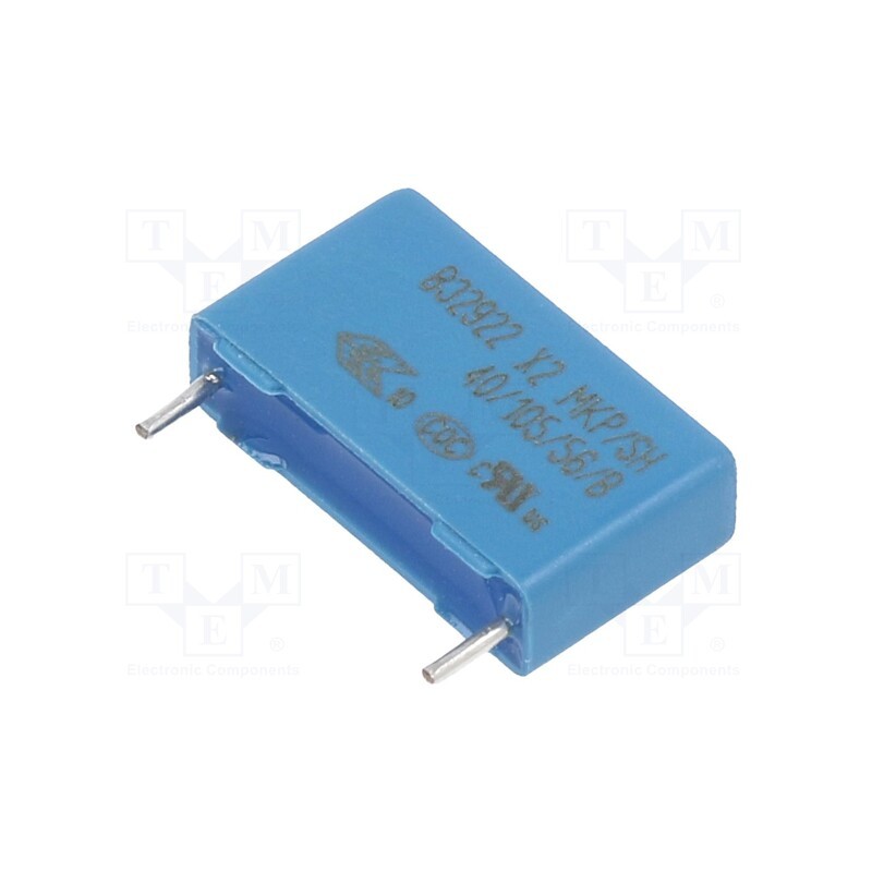 10 pcs : B32922C3104M003 - Capacitor: polyester, 100nF, 305VAC, 15mm, ±20%, 18x10.5x5mm, THT