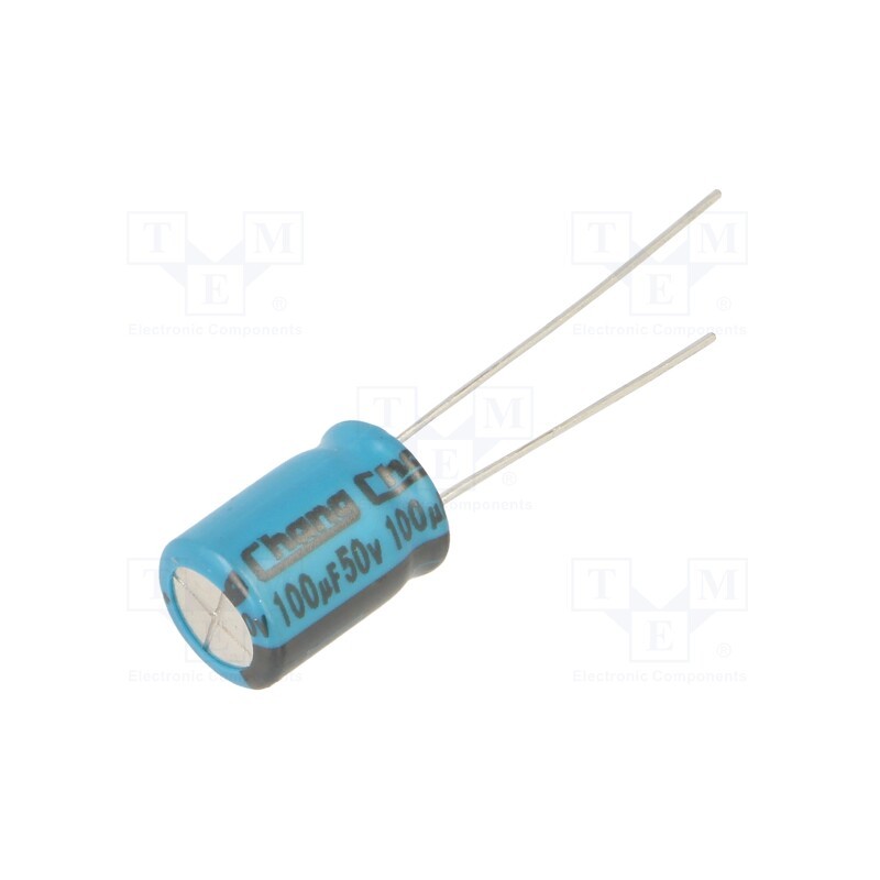 50 pcs : LE1H101MF115A00CE0 - Capacitor: electrolytic, THT, 100uF, 50VDC, Ø8x11.5mm, Pitch: 3.5mm