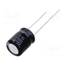 50 pcs : PF1C102MNN1012 - Capacitor: electrolytic, THT, 1000uF, 16VDC, Ø10x12mm, Pitch: 5mm